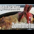 Halloween Grusel Rezept: Abgehackter Zombiefuss Hackbraten oder Zwiebelmett